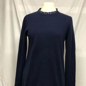 Cozy and Elegant, cashmere sweater with silk trim